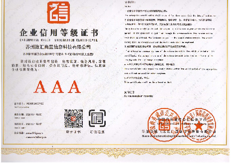 企业信用等级证书